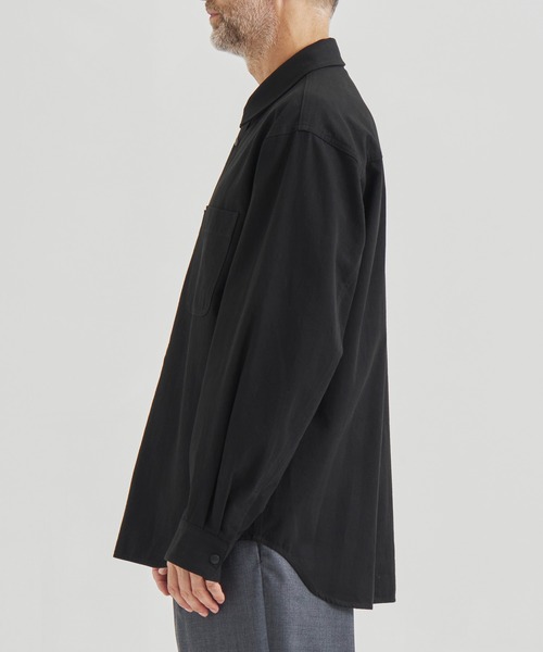 ATON(エイトン)の「【ATON / エイトン】HARD WASHED COTTON SHIRT JACKET(テーラードジャケット・メンズ・オフホワイト/ブラック・4/6)」の13枚目の写真