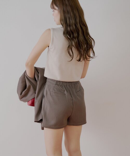 【2024AW】チャーム付タックショートパンツ　Chico　ブラウン系その他2 パル PAL 【Chico】チャーム付タックショートパンツ （brown(2