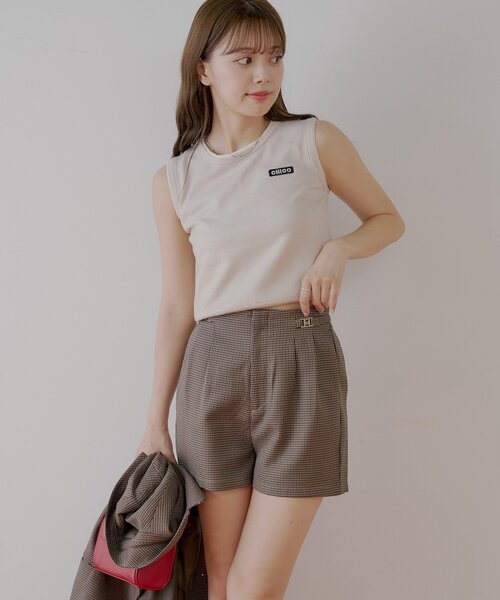 Chico ショートパンツ 2023SS】パッチポケット付ポンチショートパンツ（その他パンツ