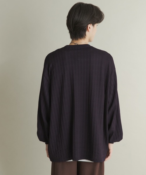 SENSE OF PLACE by URBAN RESEARCH（センスオブプレイスバイアーバンリサーチ）の「ライトワッフルクルーネックロングTシャツ（Tシャツ/カットソー・メンズ・パープル/カーキ/チャコールグレー・LARGE/MEDIUM）」の11枚目の写真