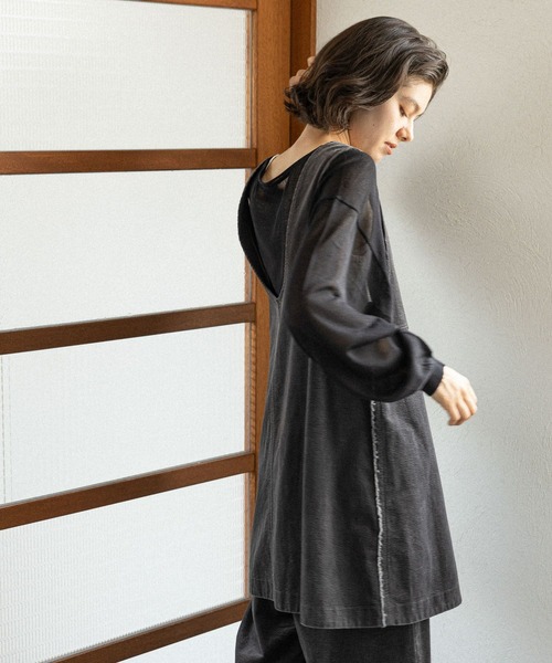 niko and...（ニコアンド）の「アソート2WAY ZIPミニワンピース（ワンピース・レディース・ベージュ/スモーク/キャメル/インディゴブルー・FREE）」の21枚目の写真