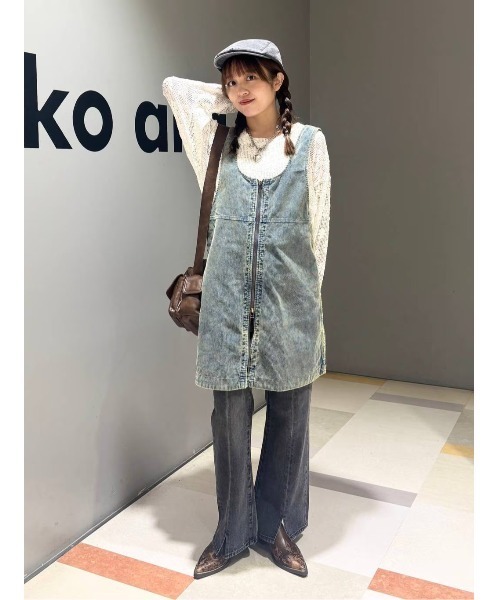 niko and...（ニコアンド）の「アソート2WAY ZIPミニワンピース（ワンピース・レディース・ベージュ/スモーク/キャメル/インディゴブルー・FREE）」の15枚目の写真