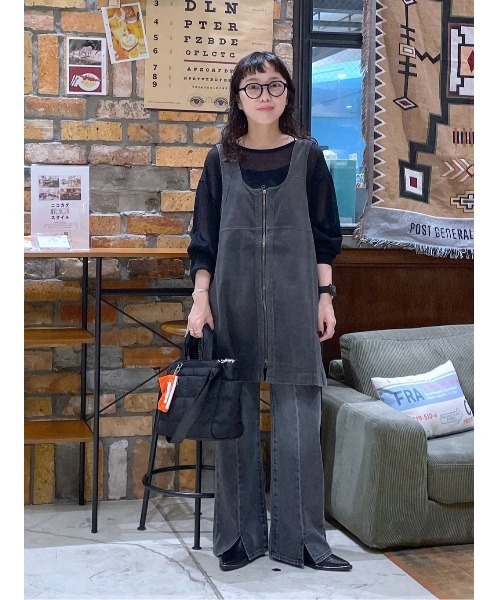 niko and...（ニコアンド）の「アソート2WAY ZIPミニワンピース（ワンピース・レディース・ベージュ/スモーク/キャメル/インディゴブルー・FREE）」の19枚目の写真