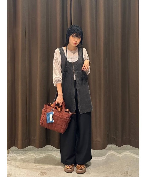 niko and...（ニコアンド）の「アソート2WAY ZIPミニワンピース（ワンピース・レディース・ベージュ/スモーク/キャメル/インディゴブルー・FREE）」の6枚目の写真