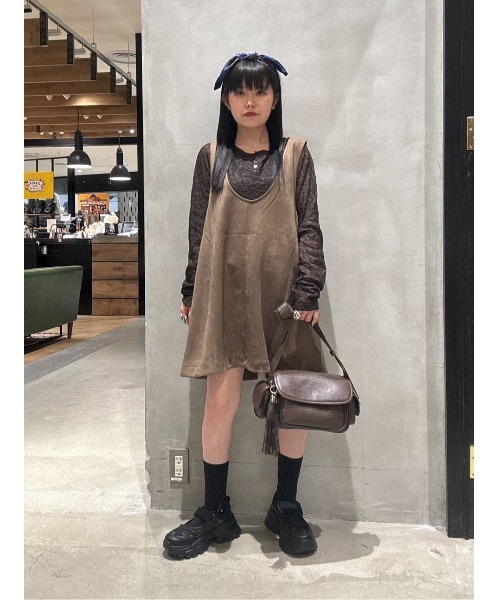 niko and...（ニコアンド）の「アソート2WAY ZIPミニワンピース（ワンピース・レディース・ベージュ/スモーク/キャメル/インディゴブルー・FREE）」の7枚目の写真