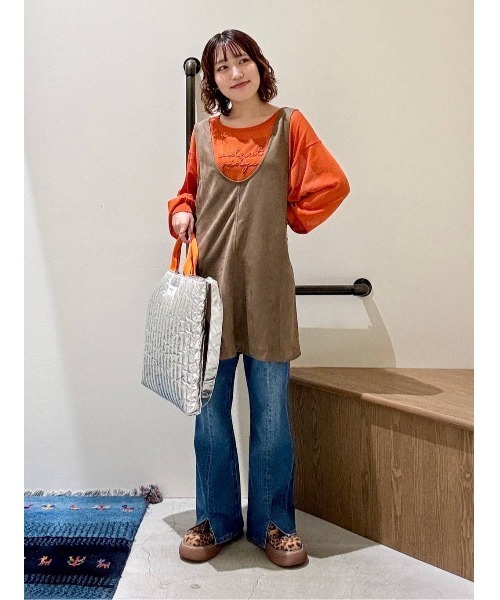 niko and...（ニコアンド）の「アソート2WAY ZIPミニワンピース（ワンピース・レディース・ベージュ/スモーク/キャメル/インディゴブルー・FREE）」の8枚目の写真