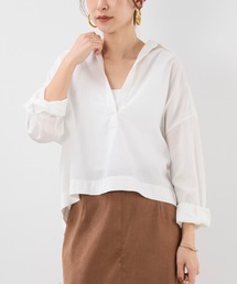 MICA&DEAL（マイカ＆ディール）の「スキッパークロップドシアーブラウス（シャツ/ブラウス）」
