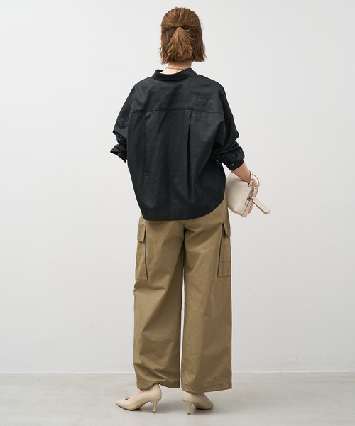 MICA & DEAL　スキッパー　シャツ MICA&DEAL マイカアンドディール タックショルダーブラウス