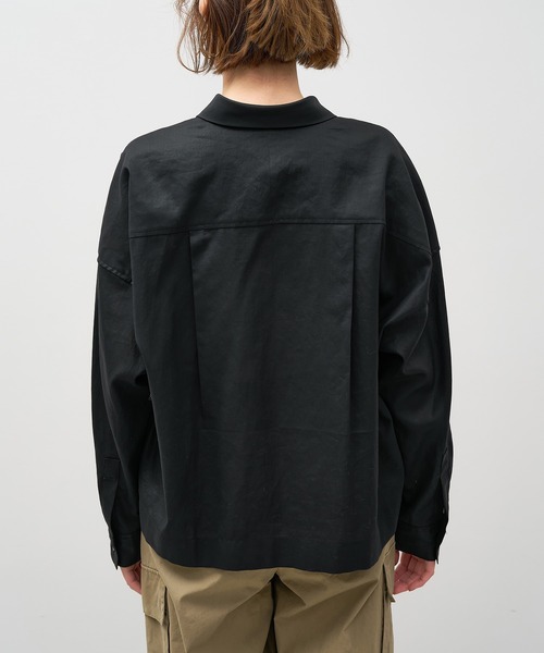 MICA&DEAL（マイカ＆ディール）の「スキッパークロップドシアーブラウス（シャツ/ブラウス・レディース・ブルーグレー/ブラック/ホワイト/ブラウン・FREE）」の19枚目の写真