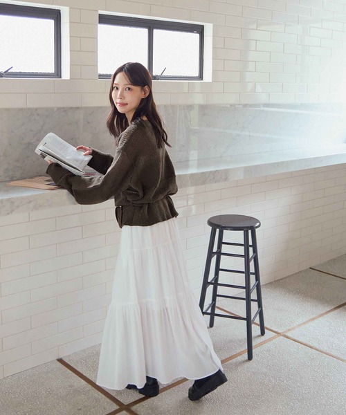 CHAN ME(チャンミ)の「オーバーサイズメッシュニット(ニット/セーター・レディース・ブラック/アイボリー/ブラウン・LARGE/MEDIUM)」の17枚目の写真