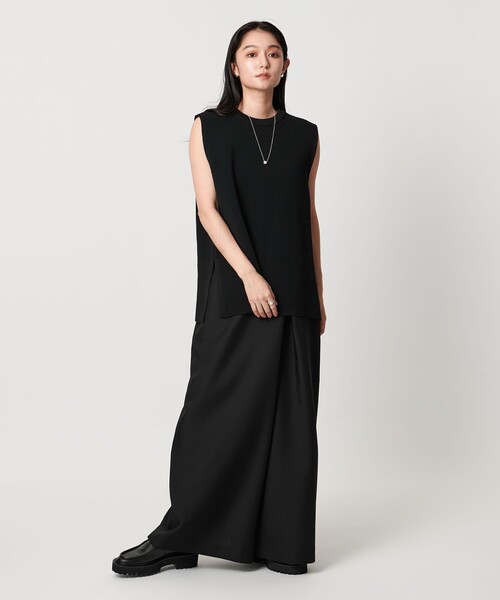 MARW UNITED ARROWS(マルゥ ユナイテッドアローズ)の「<MARW UNITED ARROWS>アゼ クルーネック ニット ベスト(ニット/セーター・レディース・グレー系/ブラック/ホワイト・FREE)」の5枚目の写真