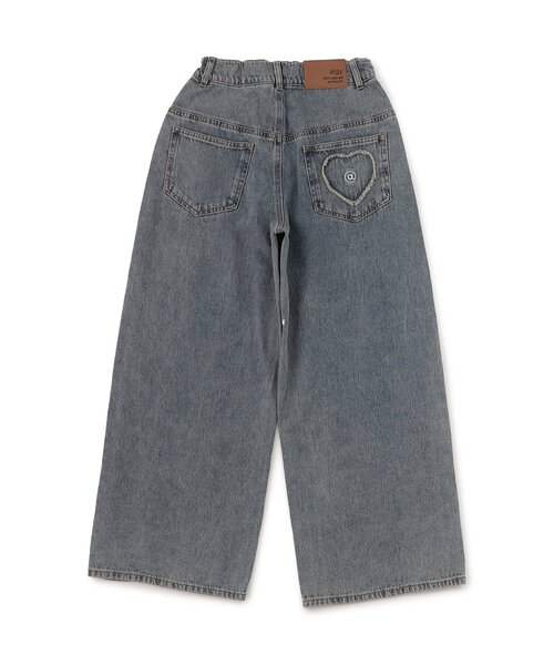 algy（アルジー）の「デニムワイドパンツ（デニムパンツ・キッズ・グレー/サックスブルー・SMALL/X-SMALL/XX-SMALL/MEDIUM）」の14枚目の写真