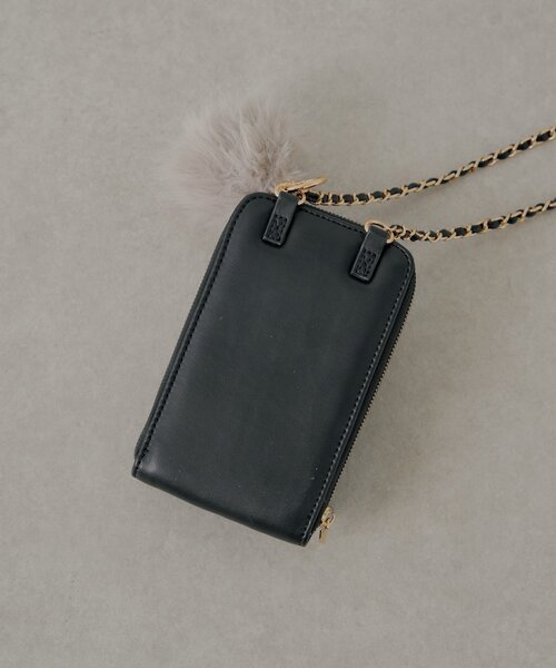 ローリーズファーム　キルティング　バッグ　ポーチ　チャーム　ブラック　3点セット ローリーズファーム キルティング バッグ ポーチ チャーム