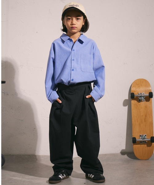 PAIRMANON STREET（ペアマノンストリート）の「タック ツイル パンツ【PAIRMANON STREET】（その他パンツ・キッズ・ブラック/オフホワイト/グレー/ベージュ/ブラウン・100/110/120/130/140/150/160/90）」の17枚目の写真