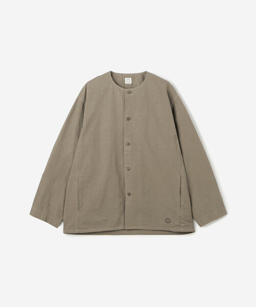 ORCIVAL（オーシバル）の「ORCIVAL | コットンツイル ノーカラーシャツブルゾン MEN（シャツ/ブラウス・メンズ・ブラック/モカ/イエロー・5/4）」の14枚目の写真