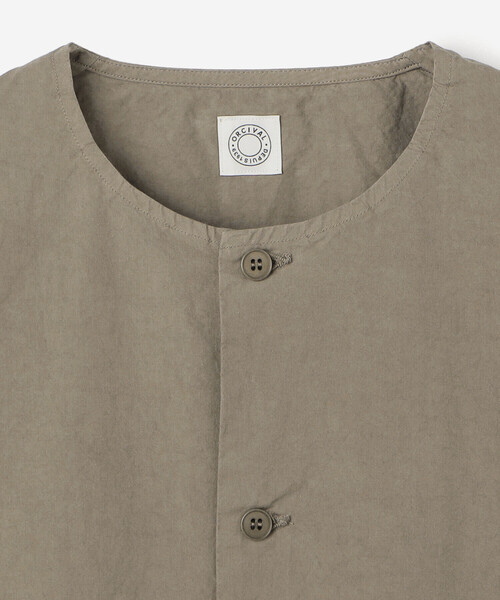 ORCIVAL（オーシバル）の「ORCIVAL | コットンツイル ノーカラーシャツブルゾン MEN（シャツ/ブラウス・メンズ・ブラック/モカ/イエロー・5/4）」の16枚目の写真