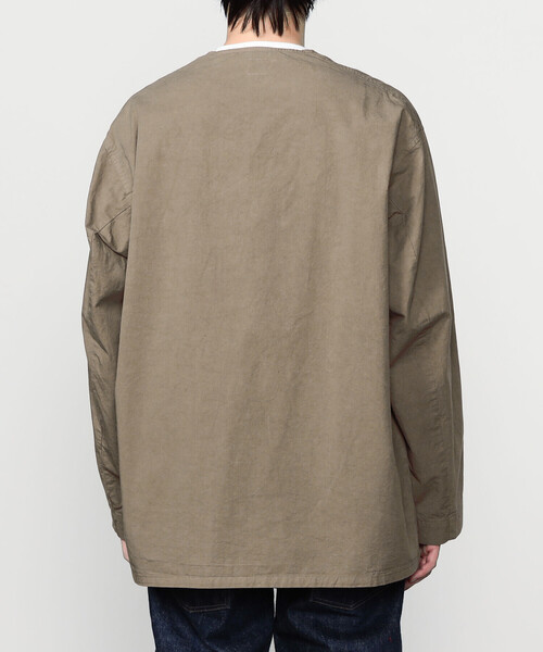 ORCIVAL（オーシバル）の「ORCIVAL | コットンツイル ノーカラーシャツブルゾン MEN（シャツ/ブラウス・メンズ・ブラック/モカ/イエロー・5/4）」の11枚目の写真