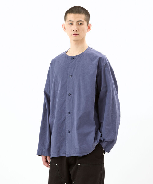 ORCIVAL（オーシバル）の「ORCIVAL | コットンツイル ノーカラーシャツブルゾン MEN（シャツ/ブラウス・メンズ・ブラック/モカ/イエロー・5/4）」の13枚目の写真