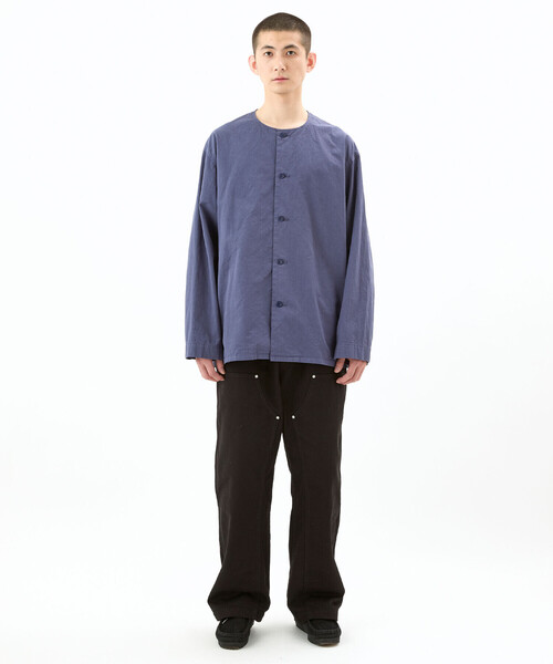 ORCIVAL（オーシバル）の「ORCIVAL | コットンツイル ノーカラーシャツブルゾン MEN（シャツ/ブラウス・メンズ・ブラック/モカ/イエロー・5/4）」の19枚目の写真