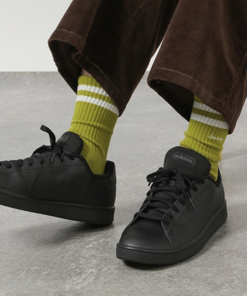 LAKOLE（ラコレ）の「ジャストラインロゴソックス / 581244（ソックス/靴下・メンズ・ブラック/クリアグリーン/グレー/ホワイト・FREE）」の4枚目の写真