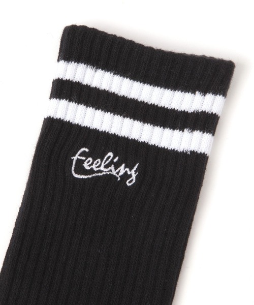 LAKOLE（ラコレ）の「ジャストラインロゴソックス / 581244（ソックス/靴下・メンズ・ブラック/クリアグリーン/グレー/ホワイト・FREE）」の8枚目の写真