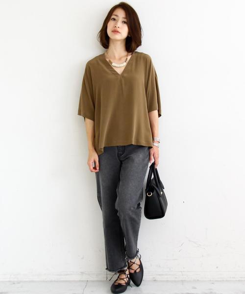 BEAUTY&YOUTH UNITED ARROWS（ビューティーアンドユースユナイテッドアローズ）の「BY ∵RES 5Pフリンジデニム◆（デニムパンツ・レディース・ネイビー/ブラック・25inch/24inch）」の3枚目の写真