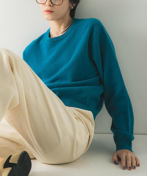 セール】ウール100 クルーネックソフトニット（ニット/セーター