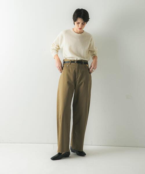 URBAN RESEARCH（アーバンリサーチ）の「ウール100 クルーネックソフトニット（ニット/セーター・レディース・ブラック/オフホワイト/ブルー/グレー・FREE）」の11枚目の写真