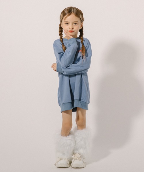 URBAN CHERRY(アーバンチェリー)の「バックアニマルプリントトレーナーワンピ(ワンピース・キッズ・イエロー/ブルー・130cm/140cm/150cm/120cm)」の18枚目の写真