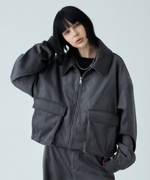 VELNUS（ベルナス）の「【VELNUS】Cropped double-zip corduroy blouson / クロップドダブルジップコーデュロイブルゾン（ブルゾン）」