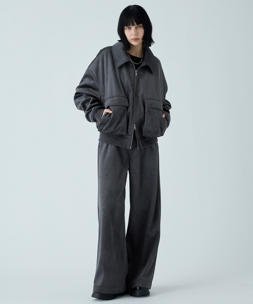 VELNUS（ベルナス）の「【VELNUS】Cropped double-zip corduroy blouson / クロップドダブルジップコーデュロイブルゾン（ブルゾン・メンズ・ブラック/チャコールグレー・S/M/L）」の11枚目の写真