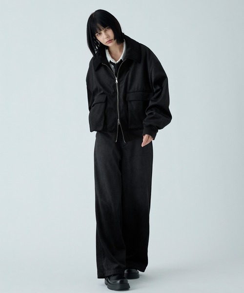 VELNUS】Cropped double-zip corduroy blouson / クロップドダブル