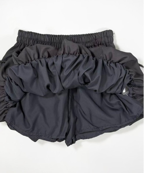 FOLLOWIN（フォロウィン）の「【インナーパンツ仕様】バルーン＆リボンデイテイルミニスカート（スカート・レディース・グレー/ブラック/ホワイト・LARGE/MEDIUM/SMALL）」の10枚目の写真