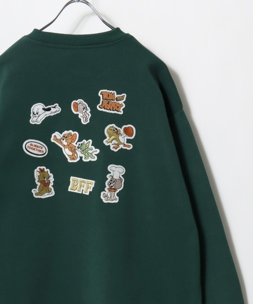 Tom＆Jerry（トムアンドジェリー）の「Tom and Jerry/トムとジェリー オーバーサイズ 裏起毛 サガラ刺繍 スウェットトレーナー（スウェット・レディース・ワイン/グレー/アッシュグレー/オフホワイト/グリーン/チャコール/パープル/ベージュ・M/L）」の10枚目の写真