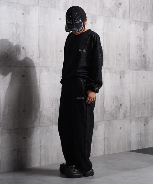 STARTER(スターター)の「STARTER ラメプリント ワイド スウェット 【 セットアップ 対応 】/ STARTER Glitter Print Wide Sweatshirt(スウェット・レディース・ブラウン/ブラック・M/L)」の10枚目の写真