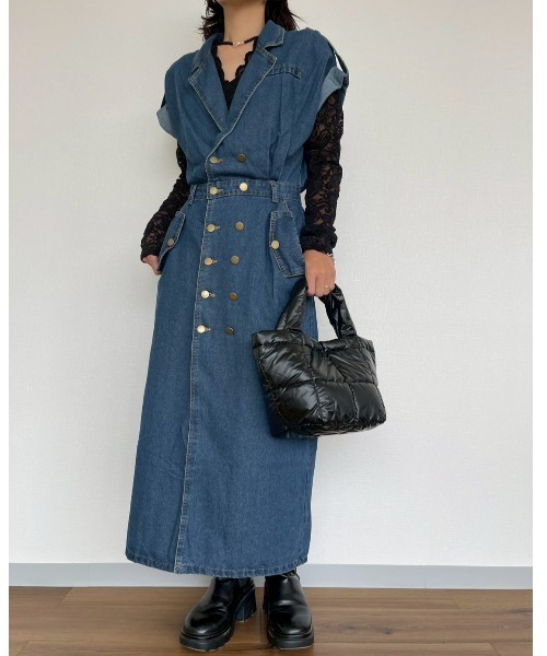 AMAIL（アマイル）の「Denim Dress（ワンピース・レディース・ブルー・FREE）」の7枚目の写真