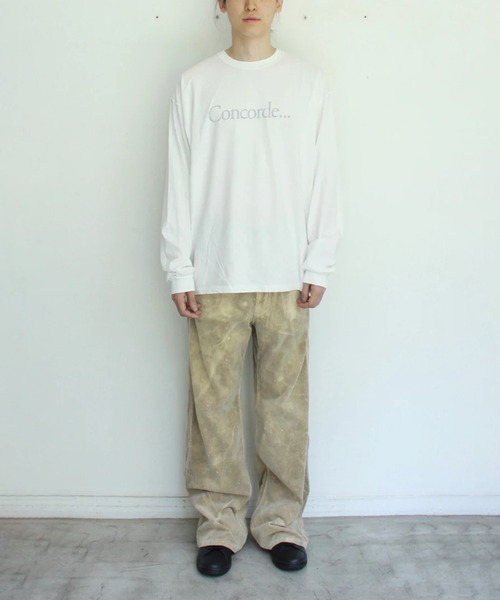 soe(ソーイ)の「Splashed Painter Trousers(スラックス・メンズ・ベージュ/ブラック・1/2)」の10枚目の写真