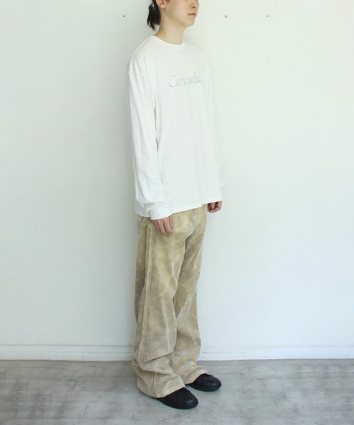 soe(ソーイ)の「Splashed Painter Trousers(スラックス・メンズ・ベージュ/ブラック・1/2)」の9枚目の写真