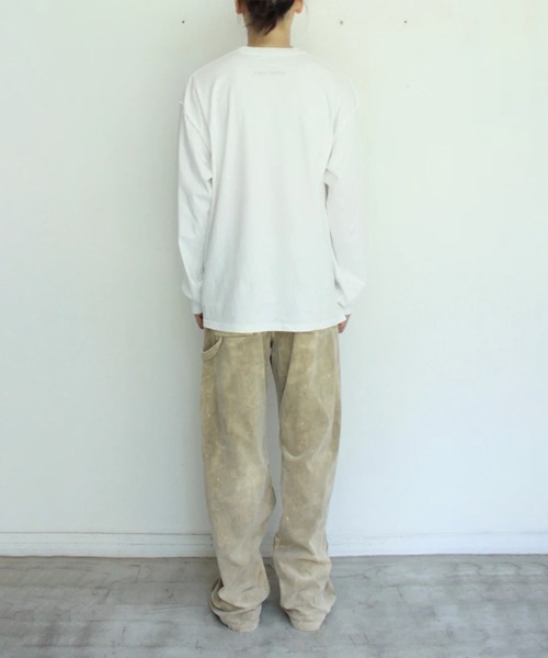 soe(ソーイ)の「Splashed Painter Trousers(スラックス・メンズ・ベージュ/ブラック・1/2)」の12枚目の写真