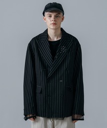 ajouter flow(アジューテフロー)の【ajouter flow】rhinestone double breasted jacket(テーラードジャケット)
