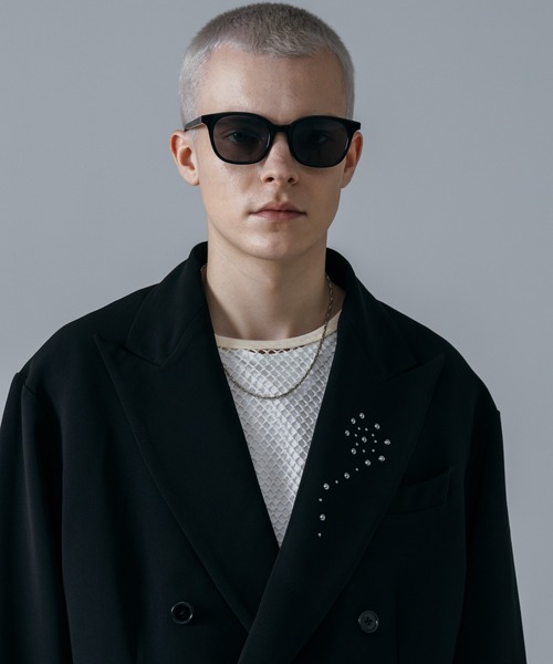 ajouter flow(アジューテフロー)の「【ajouter flow】rhinestone double breasted jacket(テーラードジャケット・メンズ・ストライプ/ブラック・MEDIUM/LARGE)」の8枚目の写真