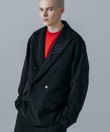 ajouter flow（アジューテフロー）の「【ajouter flow】rhinestone double breasted jacket（テーラードジャケット）」