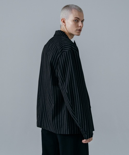 ajouter flow(アジューテフロー)の「【ajouter flow】rhinestone double breasted jacket(テーラードジャケット・メンズ・ストライプ/ブラック・MEDIUM/LARGE)」の21枚目の写真