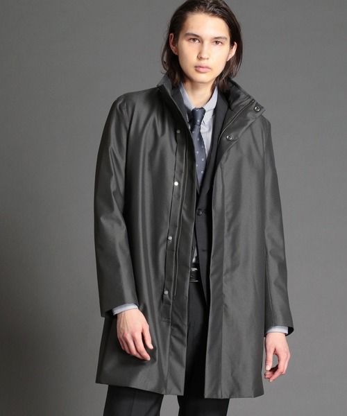 MONSIEUR NICOLE（ムッシュニコル）の「【ex/tra】2WAY ジャカードボンディングスタンドカラーコート（その他アウター・メンズ・チャコールグレー/ネイビー・LARGE/MEDIUM）」の2枚目の写真