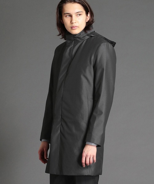 MONSIEUR NICOLE（ムッシュニコル）の「【ex/tra】2WAY ジャカードボンディングスタンドカラーコート（その他アウター・メンズ・チャコールグレー/ネイビー・LARGE/MEDIUM）」の3枚目の写真