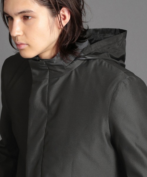 MONSIEUR NICOLE（ムッシュニコル）の「【ex/tra】2WAY ジャカードボンディングスタンドカラーコート（その他アウター・メンズ・チャコールグレー/ネイビー・LARGE/MEDIUM）」の6枚目の写真