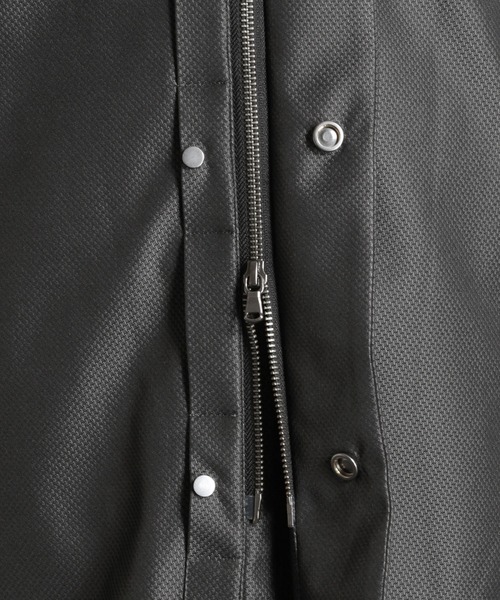 MONSIEUR NICOLE（ムッシュニコル）の「【ex/tra】2WAY ジャカードボンディングスタンドカラーコート（その他アウター・メンズ・チャコールグレー/ネイビー・LARGE/MEDIUM）」の10枚目の写真
