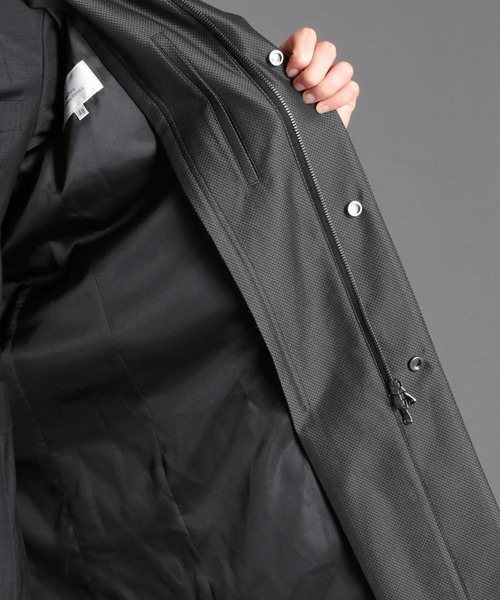 MONSIEUR NICOLE（ムッシュニコル）の「【ex/tra】2WAY ジャカードボンディングスタンドカラーコート（その他アウター・メンズ・チャコールグレー/ネイビー・LARGE/MEDIUM）」の13枚目の写真