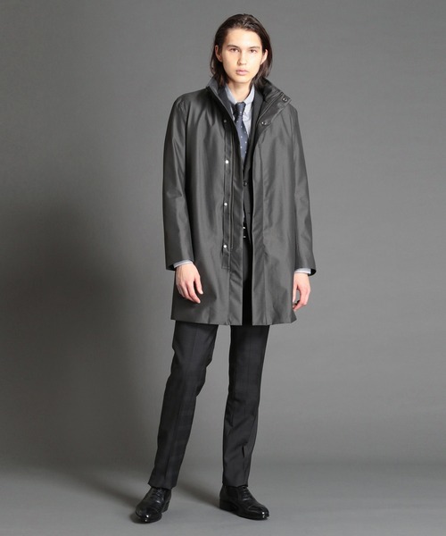 MONSIEUR NICOLE（ムッシュニコル）の「【ex/tra】2WAY ジャカードボンディングスタンドカラーコート（その他アウター・メンズ・チャコールグレー/ネイビー・LARGE/MEDIUM）」の16枚目の写真