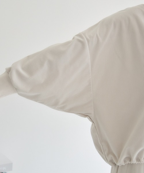 KATHARINE ROSS（キャサリンロス）の「【KATHARINE ROSS】カットコーデュロイプルオーバー（Tシャツ/カットソー・レディース・アイボリー/チャコールグレー・FREE）」の19枚目の写真